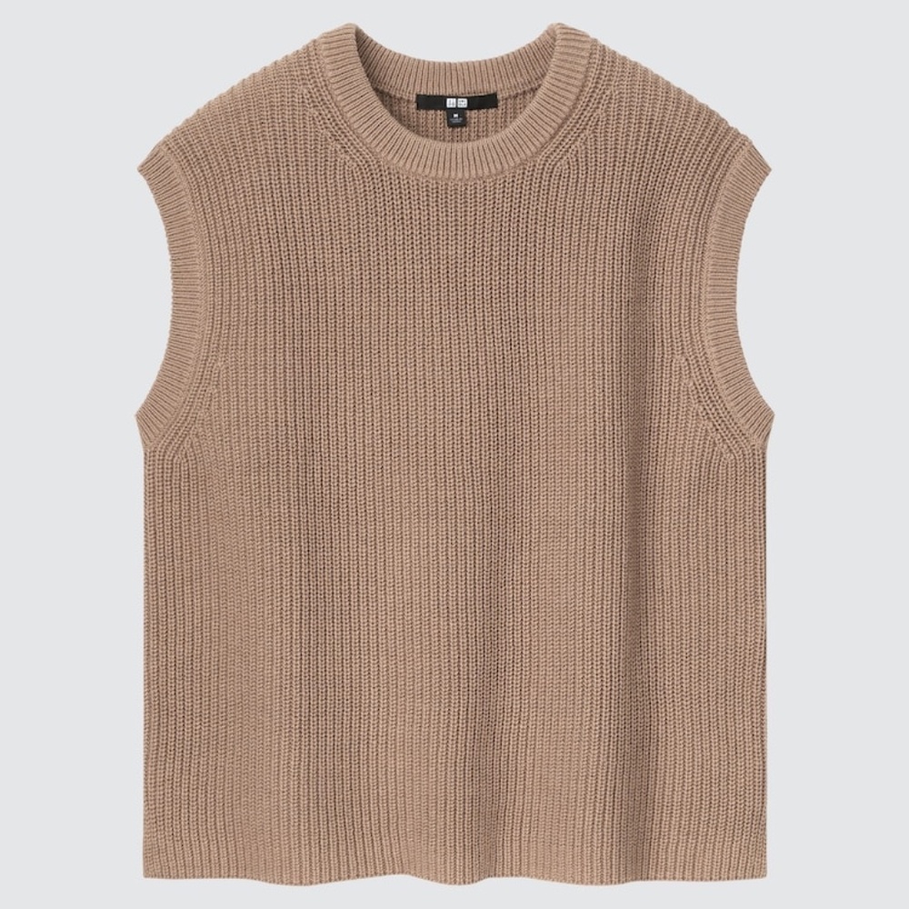 Uniqlo Brown/Taupe Sweater Vest - Size S